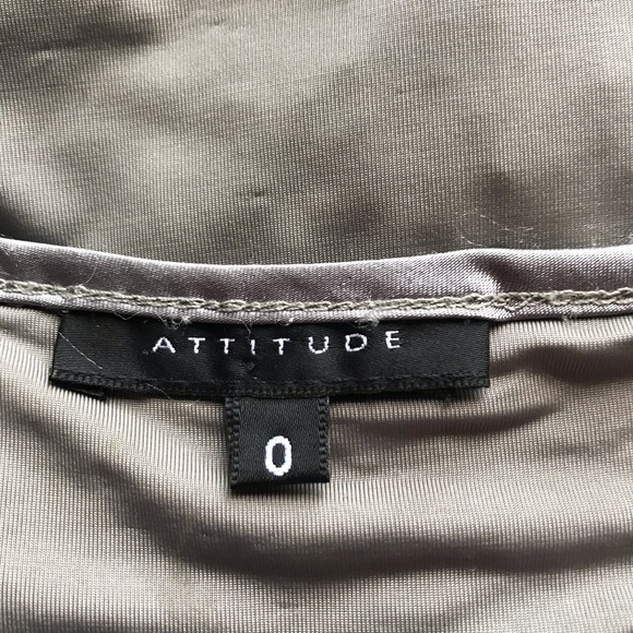 ATTITUDE  Elegant Luxury Grey and Silver Sequins Dress size 0 - Picture 5 of 16